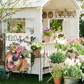 EKOREST Spring welcome banner for farmhouse decor, bright and inviting