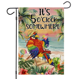 EKOREST summer flag parrot watercolor design adds bright curb appeal to outdoor spaces