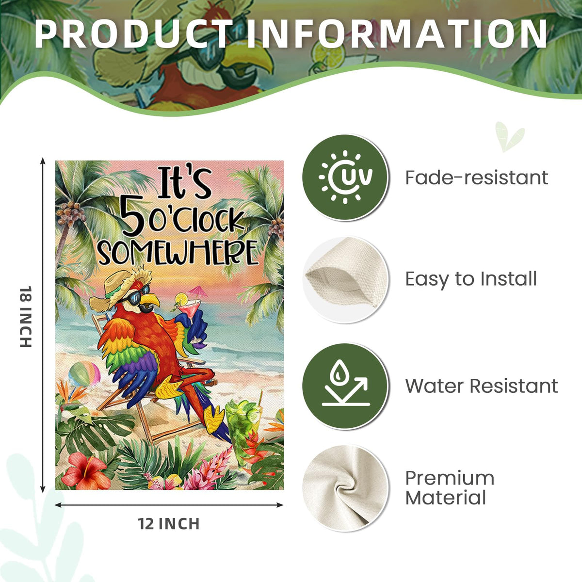 EKOREST summer-welcome flag creates friendly entryways without heavy decor