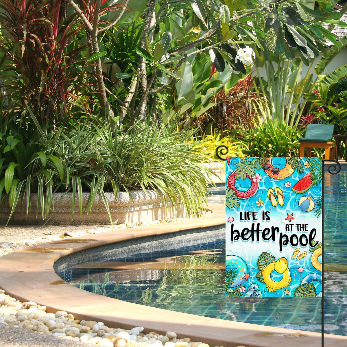 EKOREST summer garden flag for outdoor decor on lawn, patio, or porch.