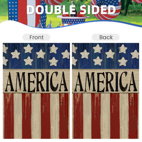 EKOREST vibrant American flag, double-sided, visible from every angle.