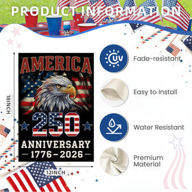 EKOREST vivid American flag garden decor for seasonal celebrations.