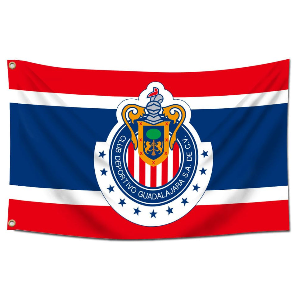 Eksent Guadalajara flag banner full 3x5 ft fluttering in breeze for team pride