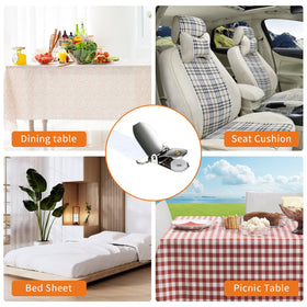 Eksinzenith outdoor-ready clip keeps tablecloths secure outdoors.