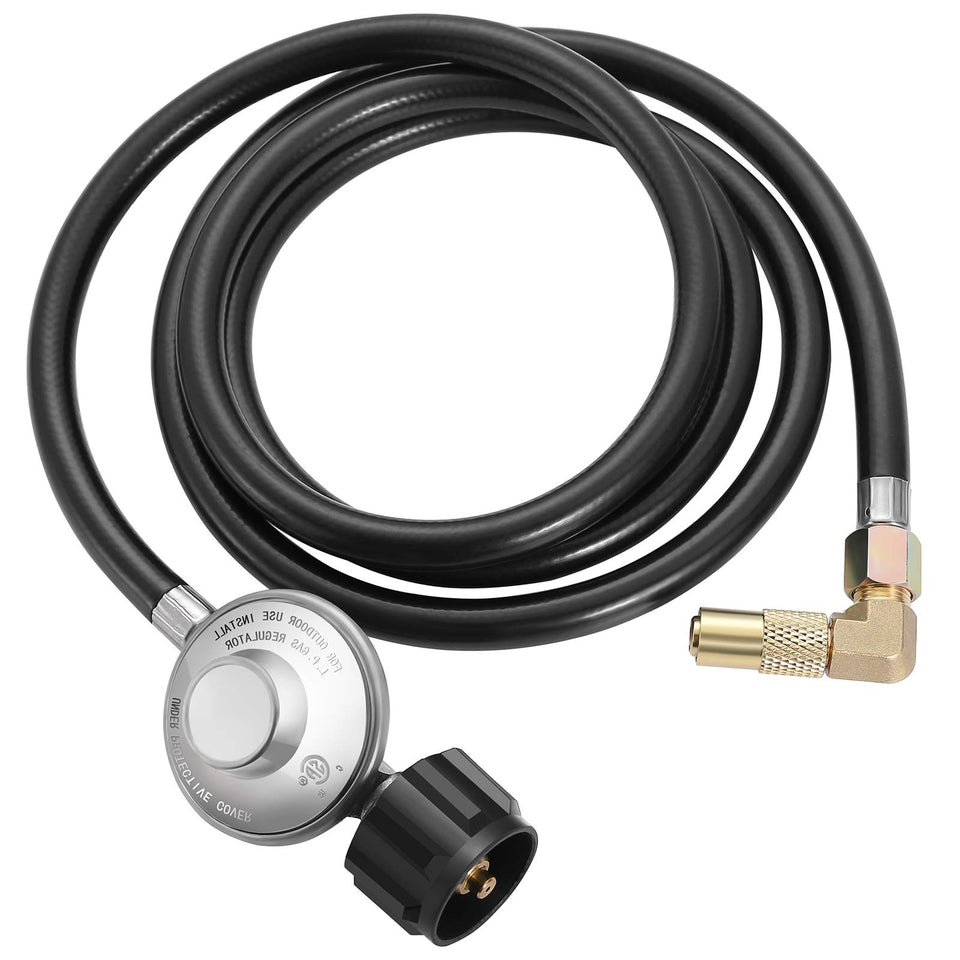 Elaeagnus 6ft propane adapter hose for quick outdoor grill hookups.
