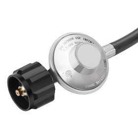 Elaeagnus hose connects to a 22-inch Blackstone camper grill.