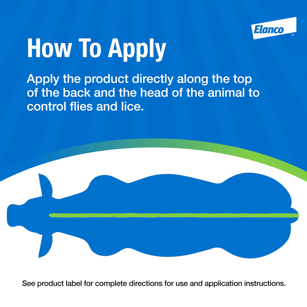 CyLence pour-on effectively controls flies and lice on cattle with minimal product use.