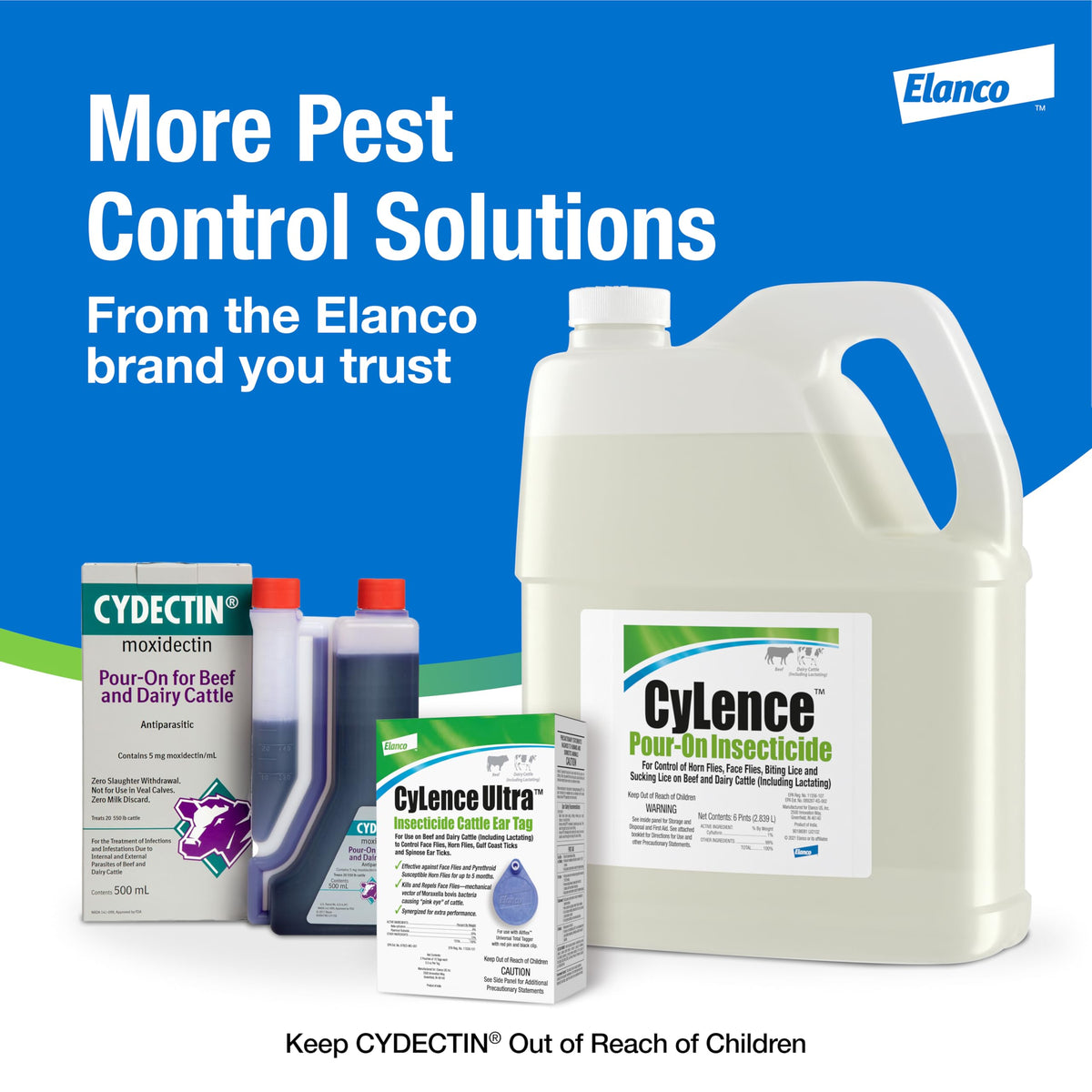 Elanco CyLence Ultra compatible with Allflex Universal Total Tagger for easy application