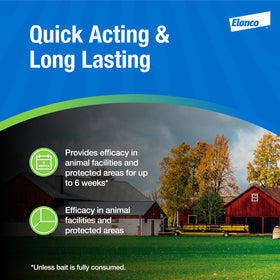 Muscalure attractant feature showing two attractants are included in QuickBayt.