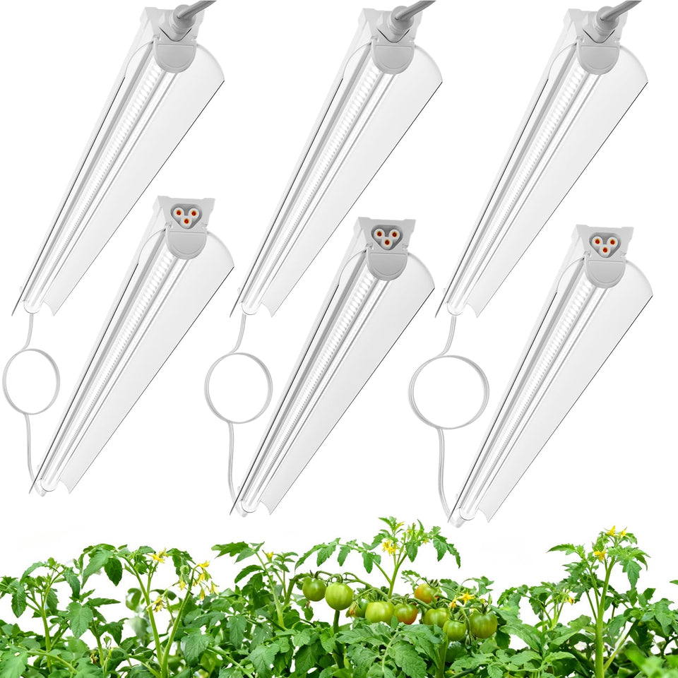 Elaruslux 4ft grow light strip for indoor plants promotes steady growth