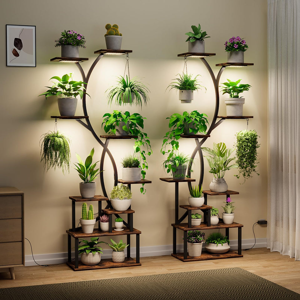 Elaruslux plant stand 9-tier 62-inch display for indoors