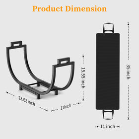 Elbourn Firewood Rack rustproof and waterproof finish for indoor or outdoor use.
