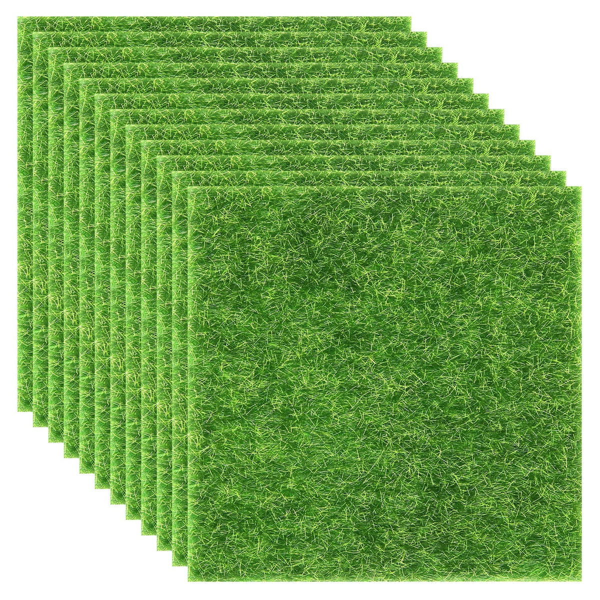 Elcoho fairy garden grass 6x6 inch piece for miniature scenes and DIY landscaping.