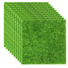 Elcoho Fairy Garden Grass 6x6 inch patch for vibrant, reusable miniature landscapes