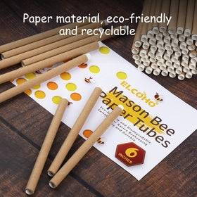 Elcoho kraft paper tubes provide durable, reusable pollinator housing.