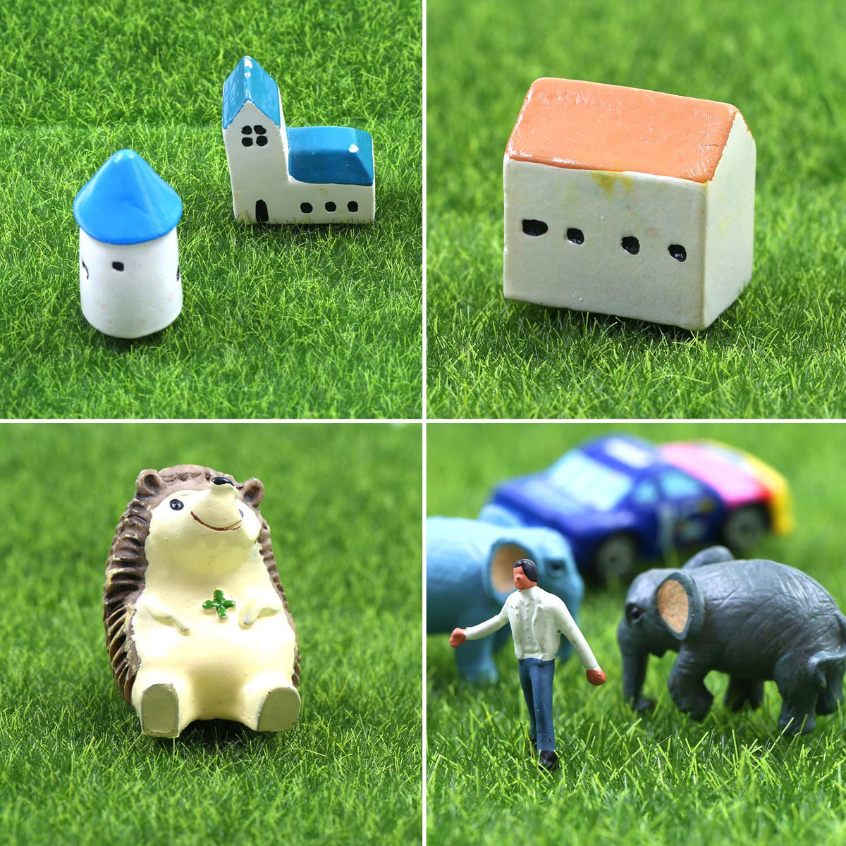Elcoho miniature garden grass helps create vivid tiny landscapes with ease.