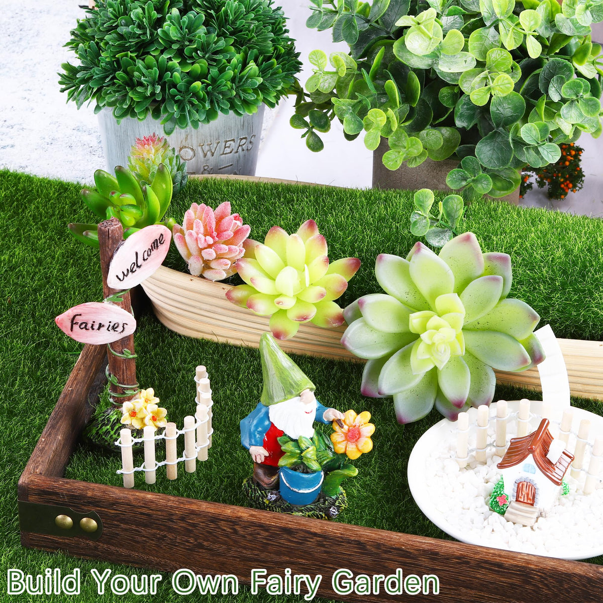 Elcoho Reusable Grass Pieces ideal for shadow boxes and mini scenes