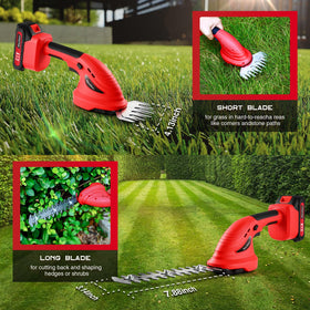 Elecshion hedge trimmer two batteries support extended pruning sessions.