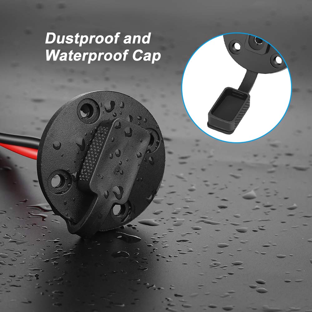 Electop dustproof cap protects the port from rain.