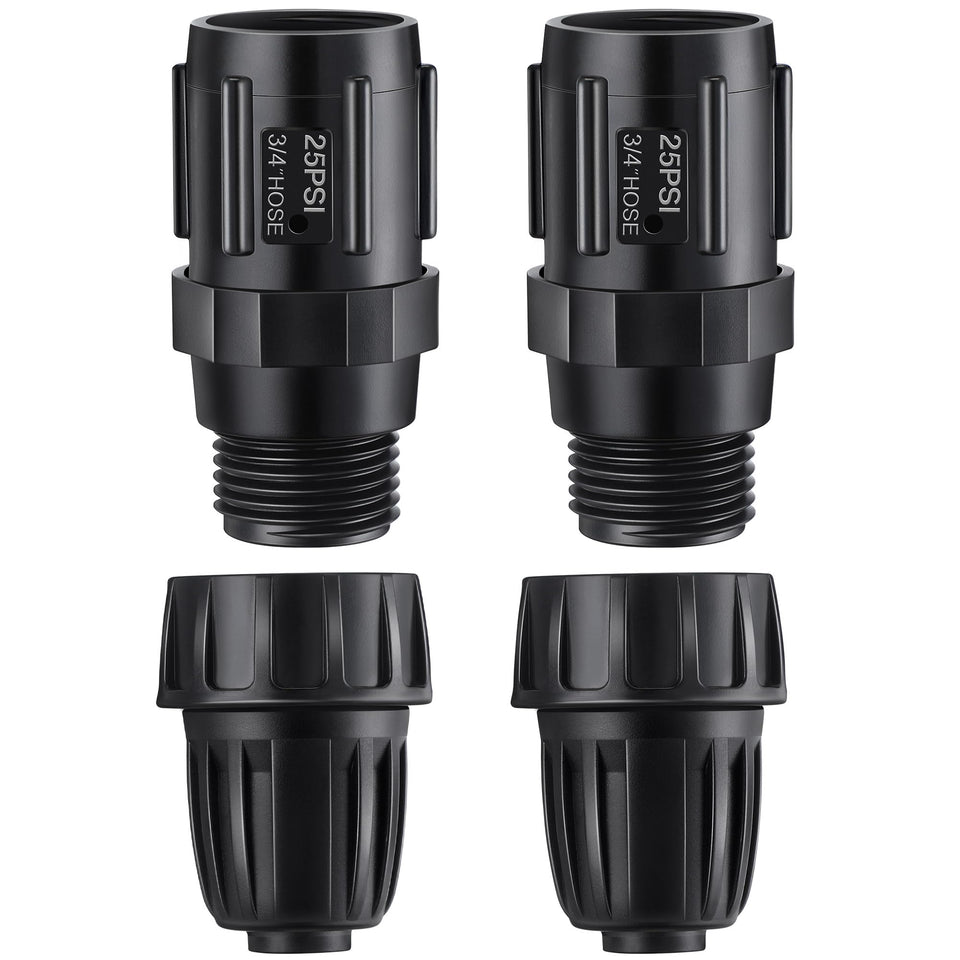 ElectricWise 25 PSI regulator front view for steady drip irrigation pressure.