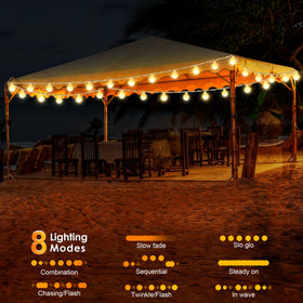 ElectricWise eight-mode canopy lights for customizable ambience at events.