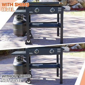 ElectricWise rubber levelers on outdoor grill provide anti-slip stability.