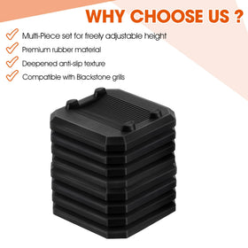 ElectricWise stackable griddle levelers enable quick leveling on uneven ground.