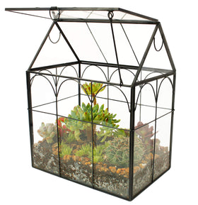 ElegantLife glass house terrarium with doors and windows for chic home decor