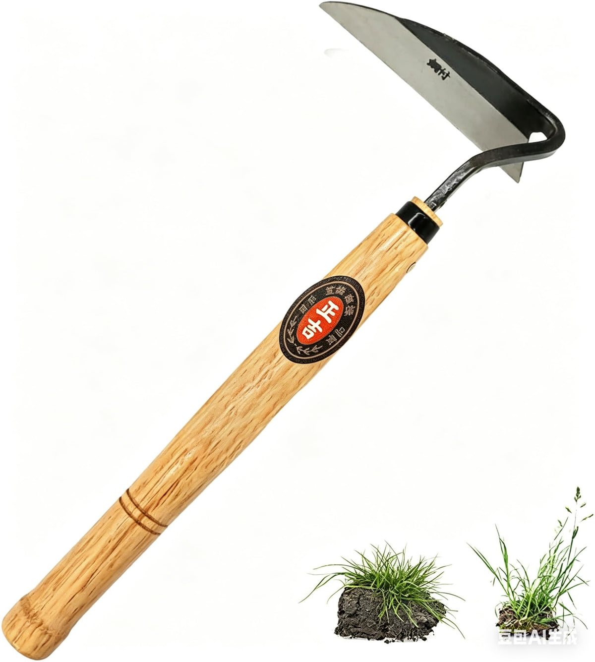 Elegital Kana Hoe 217 blade edge highlights a sharp cut for precise weeding.