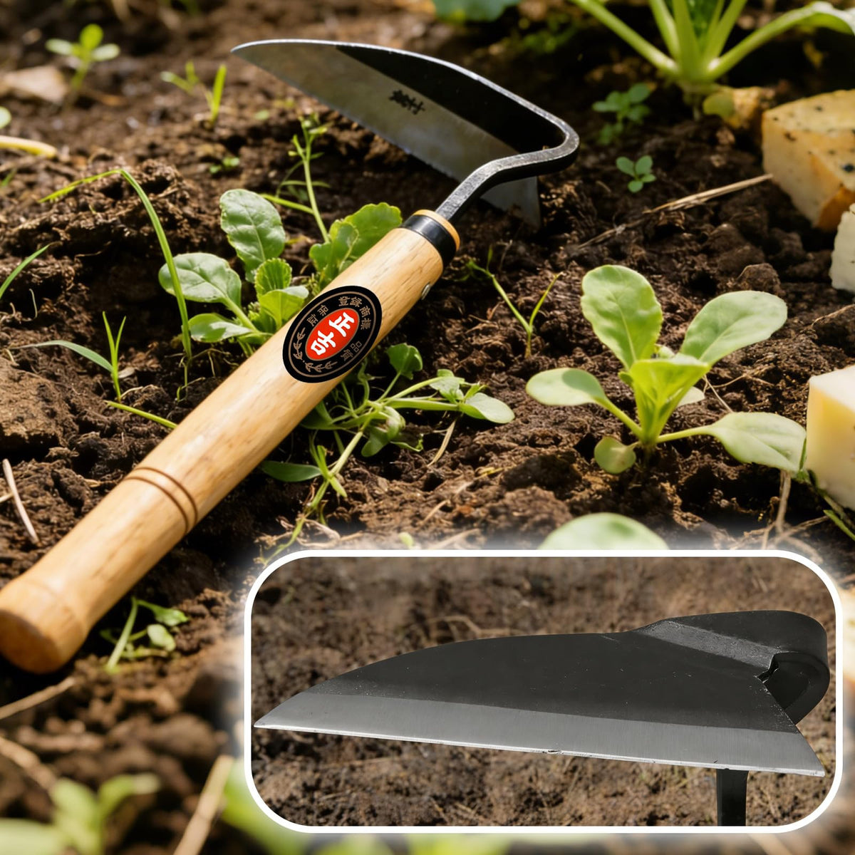 Elegital Kana Hoe 217 compact storage design fits neatly in sheds or tool racks.
