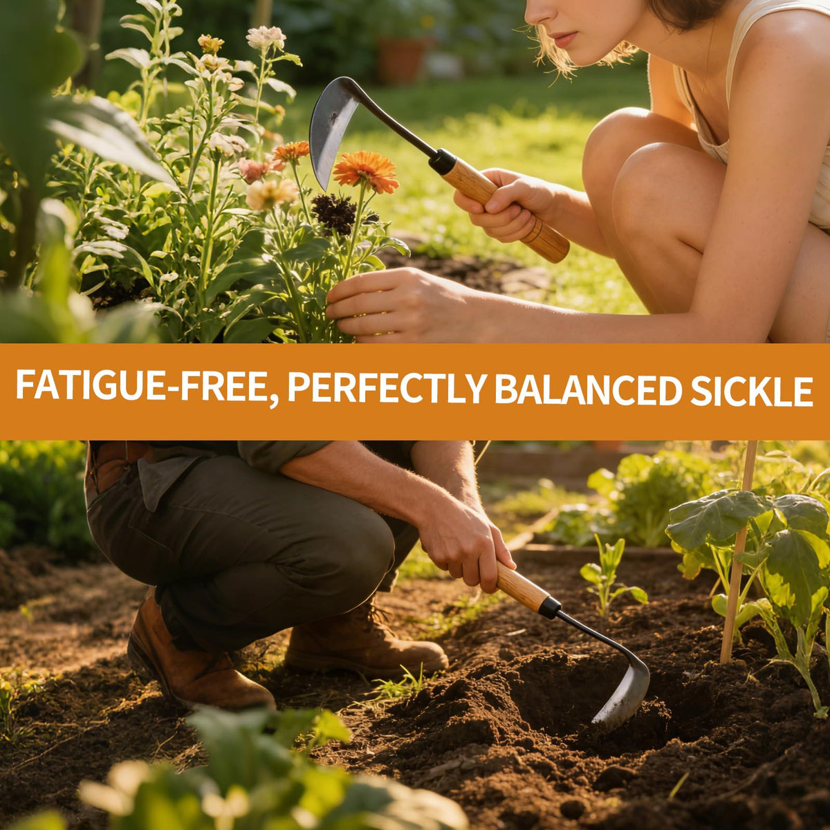 Elegital Kana Hoe 217 ideal for precise weeding and light cultivation in small beds.