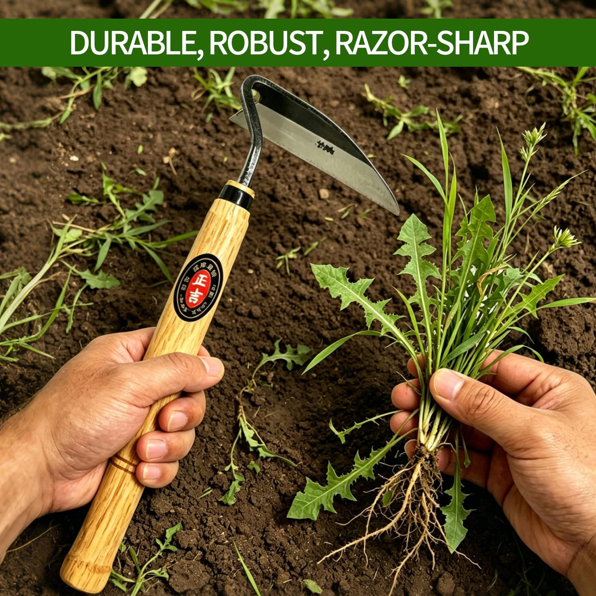 Elegital Kana Hoe 217 compact, lightweight tool ready for easy storage.