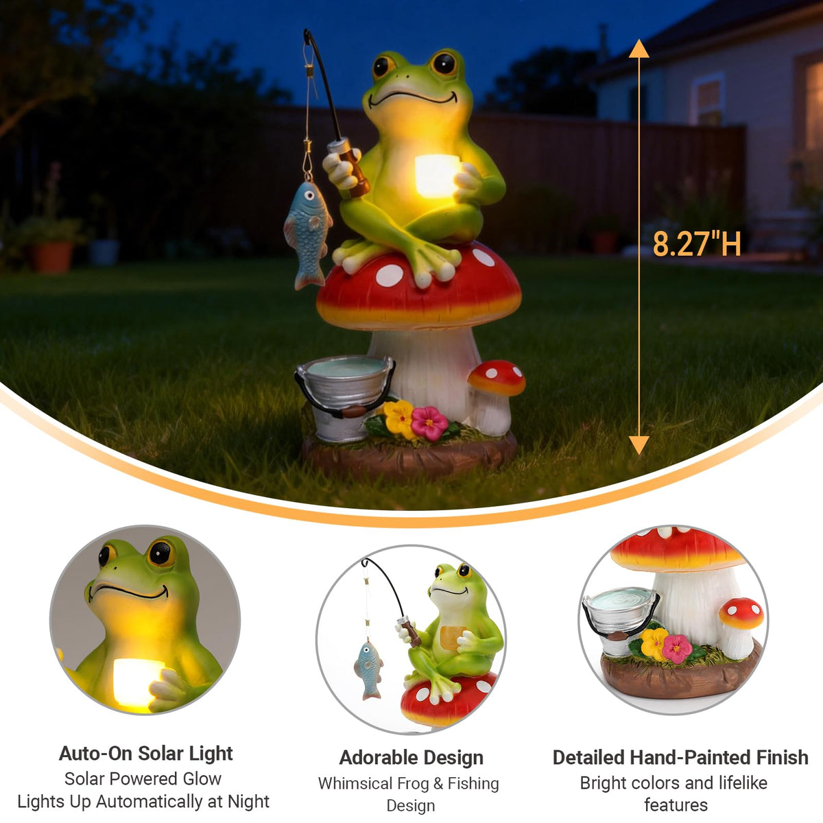 Elegondrar Solar Panel Back enables easy day charging and night glow.