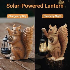 Elegondrar solar squirrel yard figurine adds ambiance and seasonal appeal to any yard.