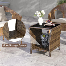 Elepude dimensions 17.7 by 17.7 inches for compact patios.