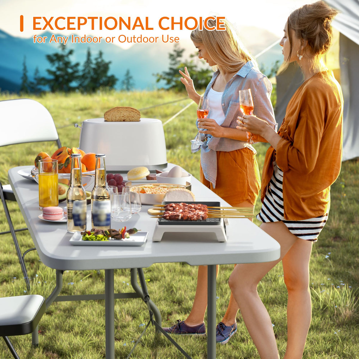 Elevon folding set stores and transports with ease
