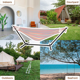 Elevon hammock stand rubber feet prevent slipping and protect floors