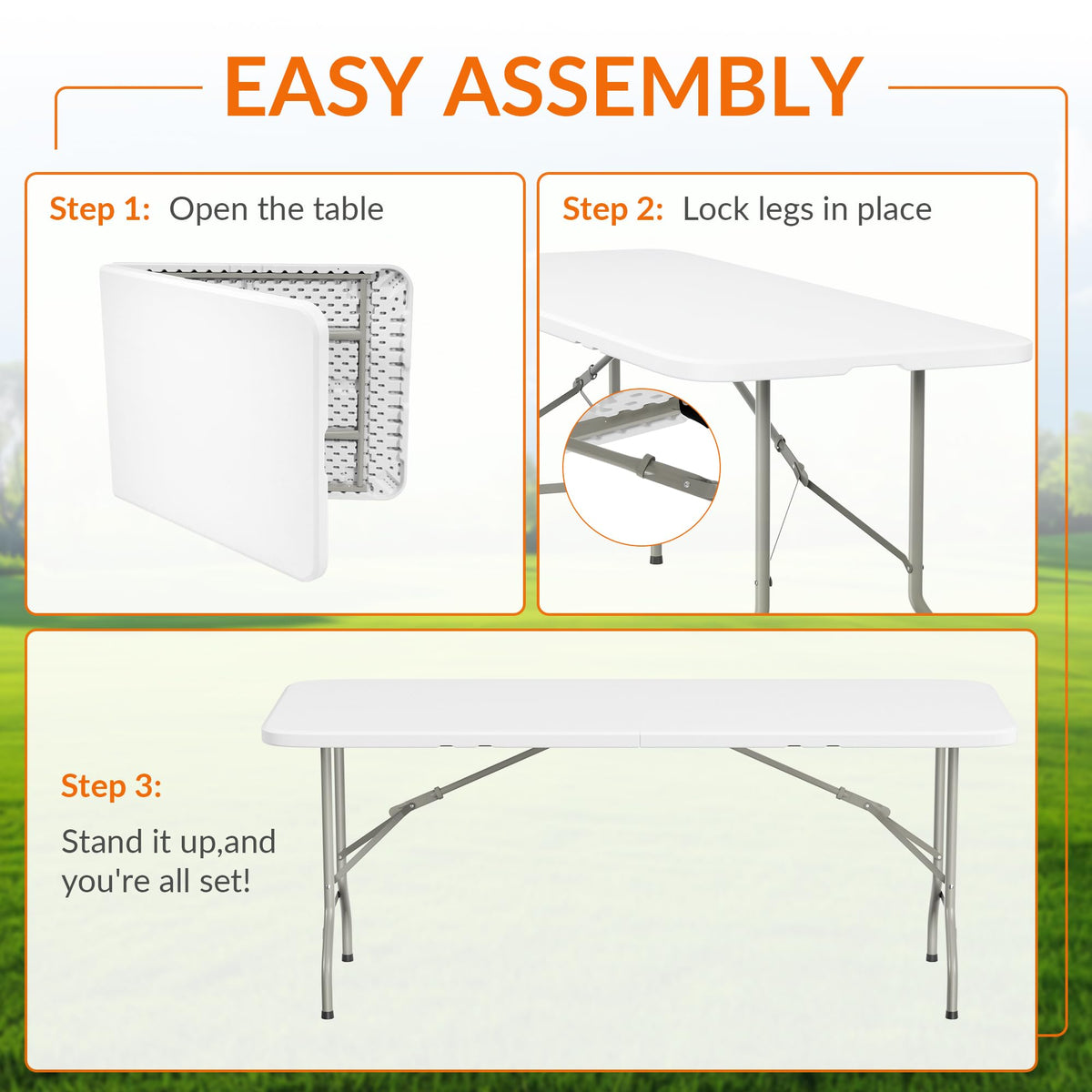 Elevon portable folding set ready for picnics and travel