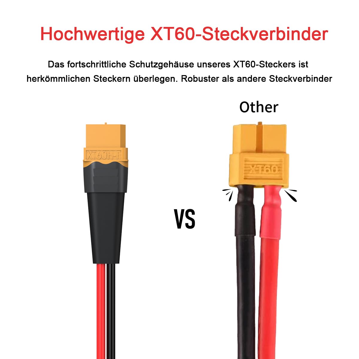 ELFCULB 10AWG tinned copper XT60 extension delivers low resistance power.