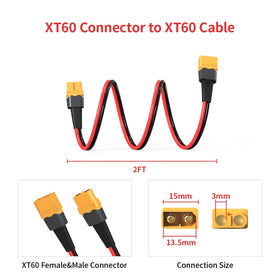 ELFCULB extension cable suitable for solar panels and portable power units.