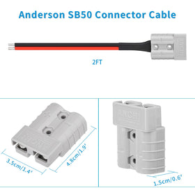 ELFCULB 2 ft cable used in solar panel setup for flexible routing