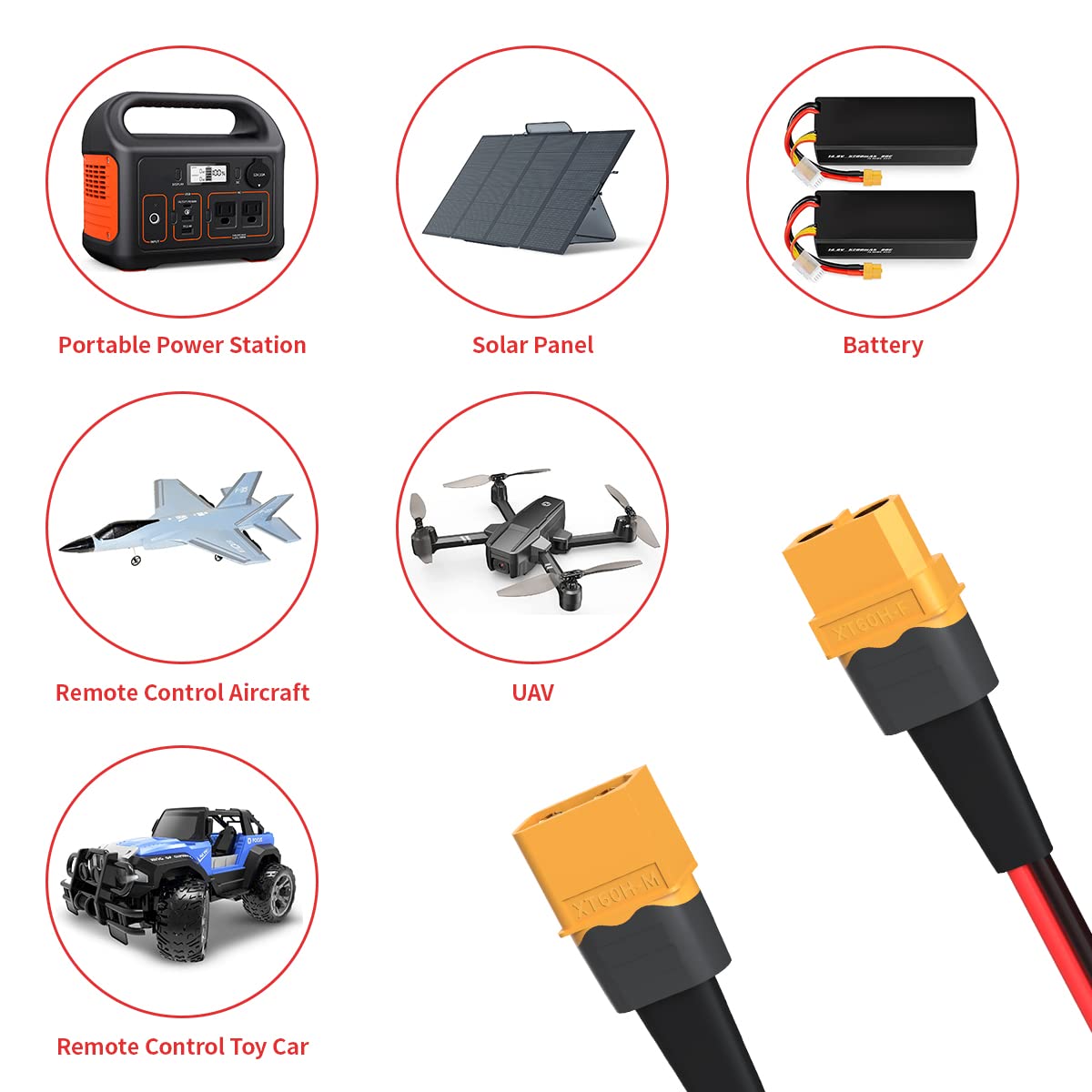 ELFCULB XT60 extension cable packaging and warranty details
