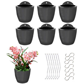 Elfinrm 7Pack self-watering wall planter front view shows space-saving décor.