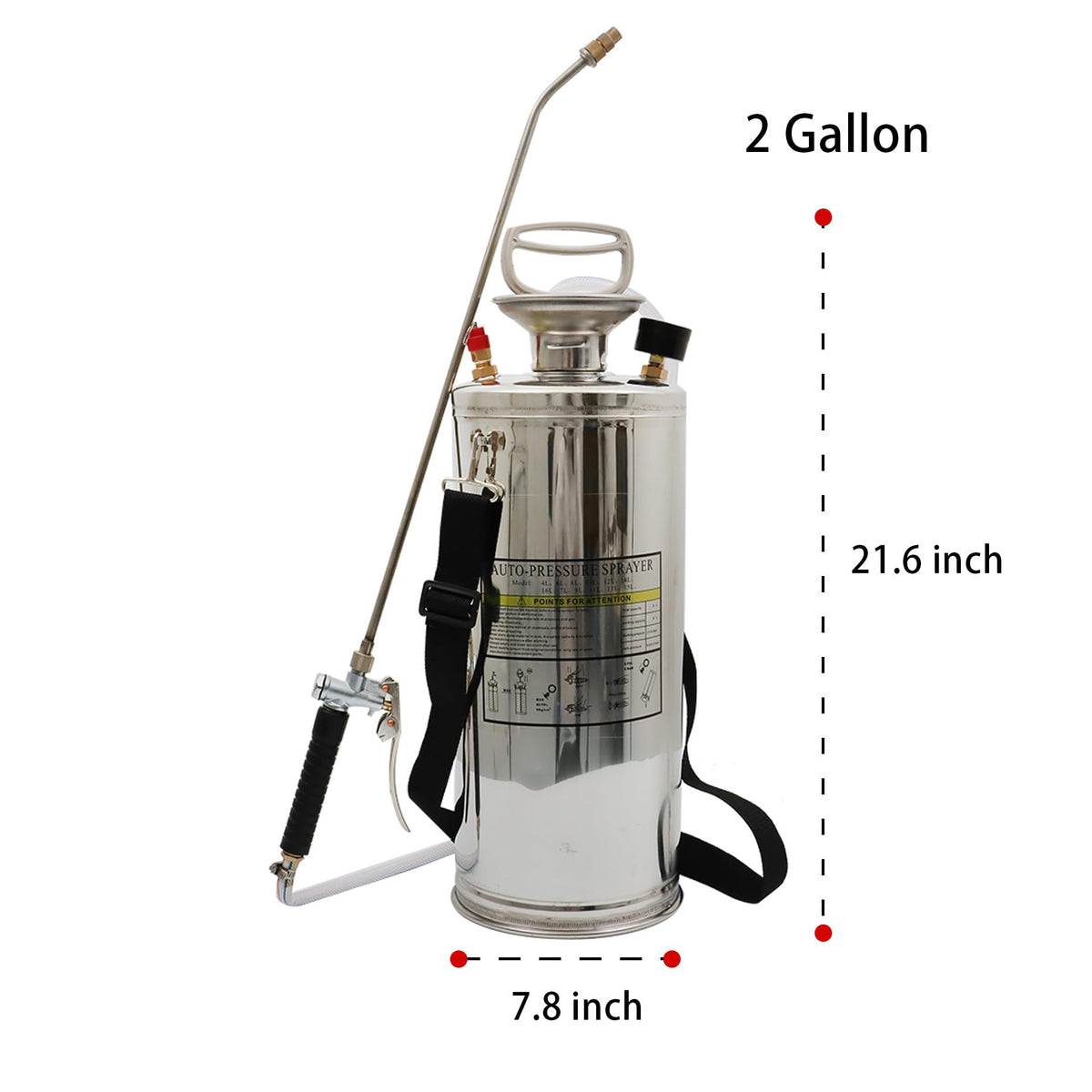 elfinrm stainless steel sprayer with 3ft hose extends reach for wide areas