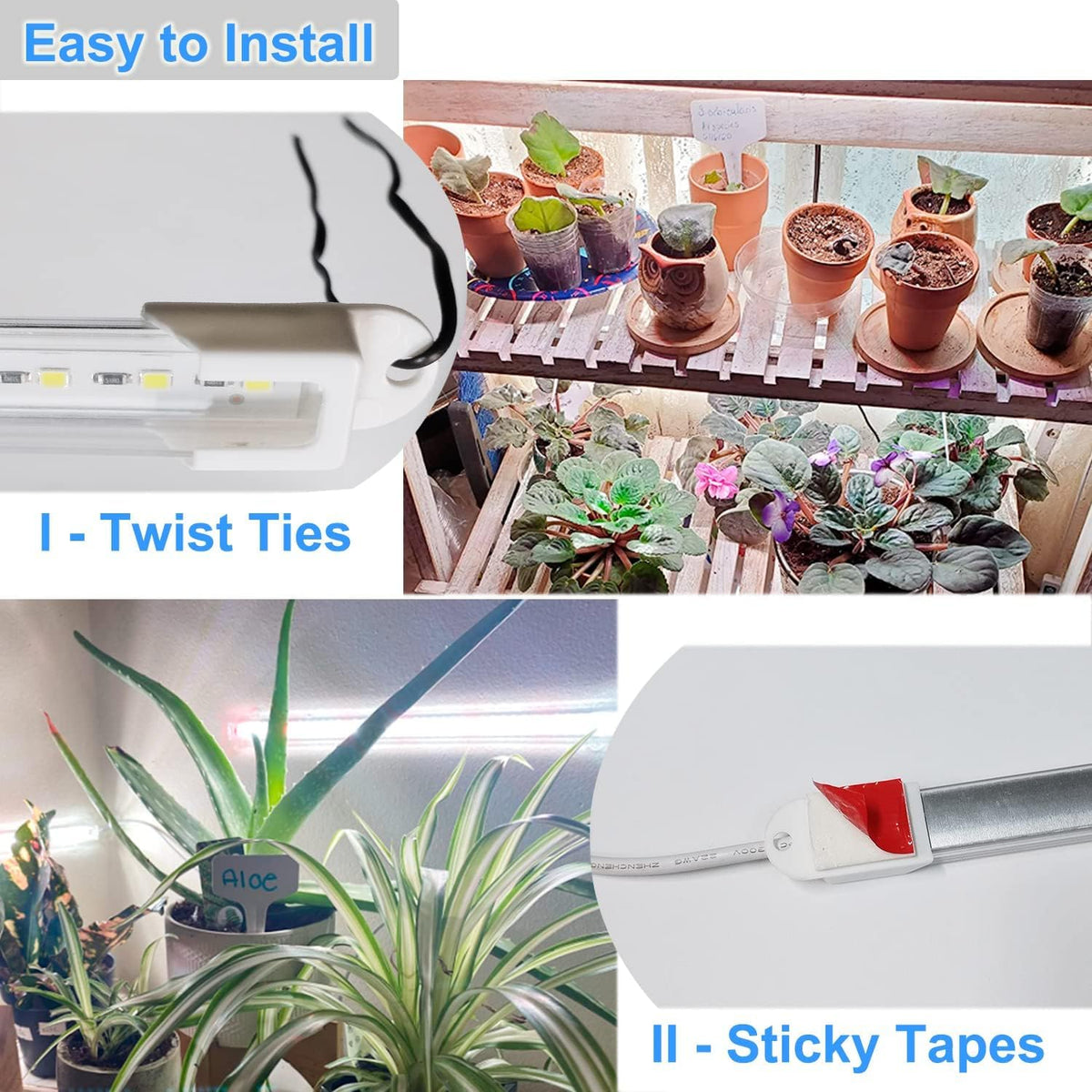 ELFTIA LED Grow Light Strip stylish design enhances home decor.