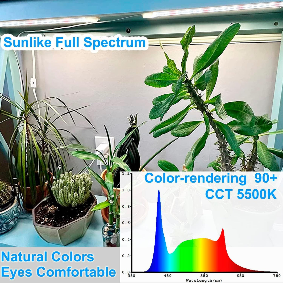 ELFTIA LED Grow Light Strip USB 5V power enables easy setup.