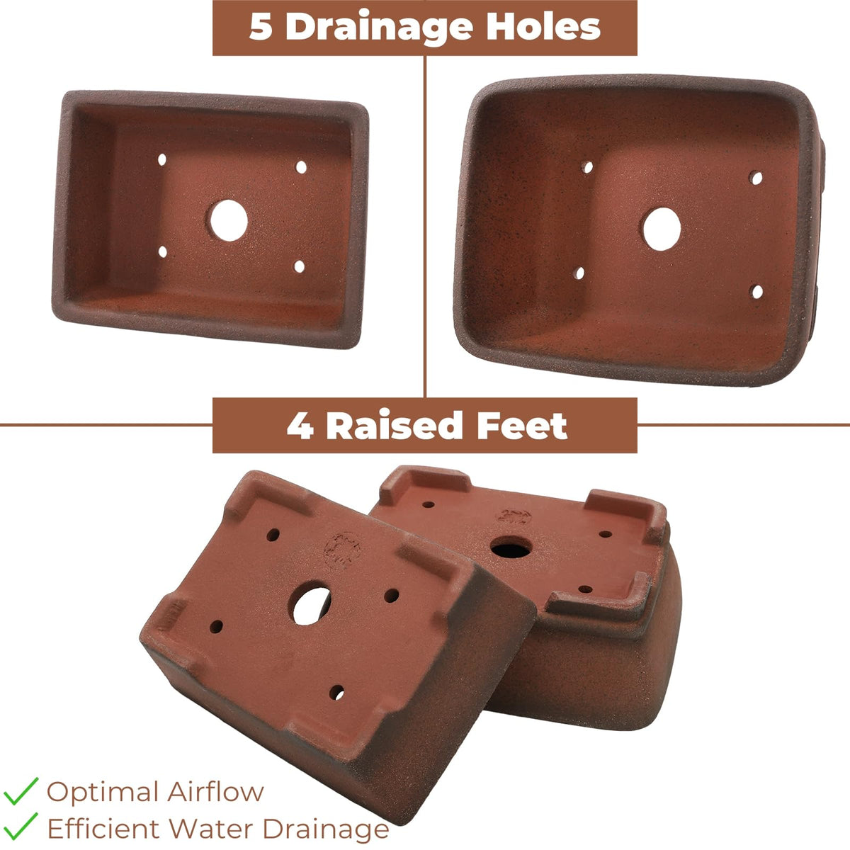 ELFULLY matching drainage tray promotes clean spacing and moisture management