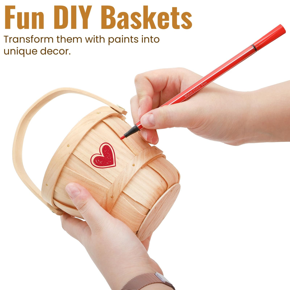 ELFULLY mini picnic basket with handle ideal for Easter gifts.
