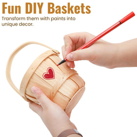 ELFULLY mini picnic basket with handle ideal for Easter gifts.
