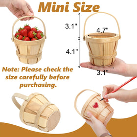 ELFULLY round woven basket with 3.2 inch base diameter for tidy storage.